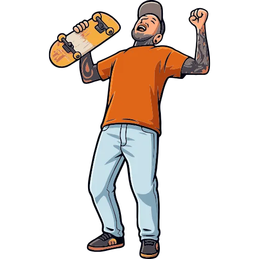 🛹 Эмодзи «Skate Or Die» для Telegram