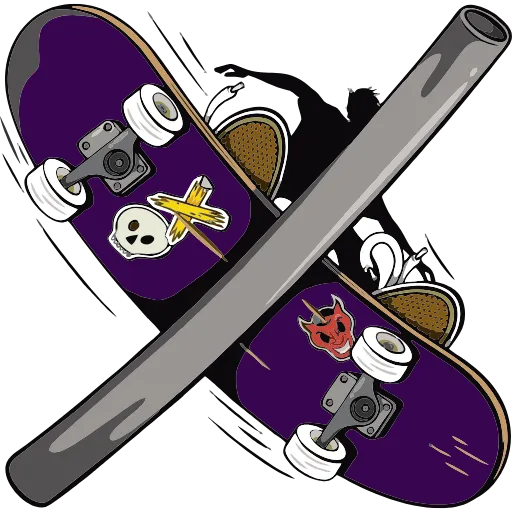🛹 Эмодзи «Skate Or Die» для Telegram