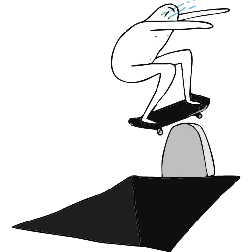 🛹 Эмодзи «Skate Or Die» для Telegram