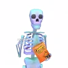 🍿 Эмодзи «👋 Skeleton - смайлы со скелетиками» для Telegram