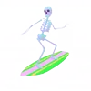 🏄 Эмодзи «👋 Skeleton - смайлы со скелетиками» для Telegram