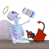 🥛 Эмодзи «👋 Skeleton - смайлы со скелетиками» для Telegram