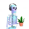 🎧 Эмодзи «👋 Skeleton - смайлы со скелетиками» для Telegram