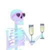 🥂 Эмодзи «👋 Skeleton - смайлы со скелетиками» для Telegram