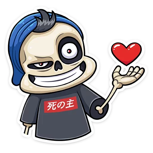 ❤️ Стикер «Скелетоха» для Telegram