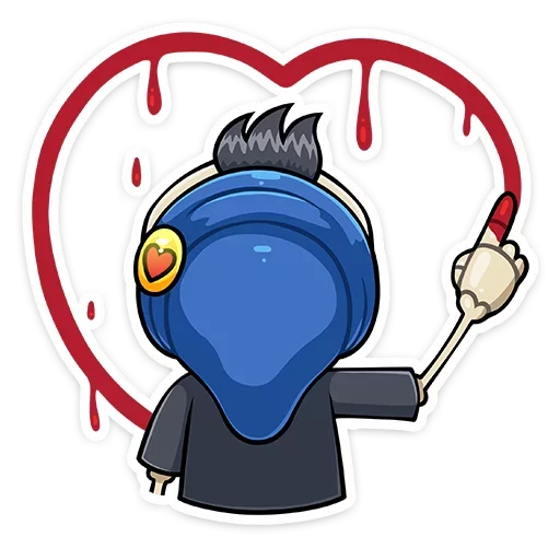 ❤️ Стикер «Скелетоха» для Telegram