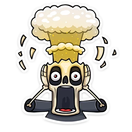 😱 Стикер «Скелетоха» для Telegram