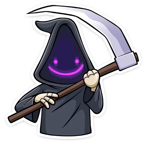 😈 Стикер «Скелетоха» для Telegram