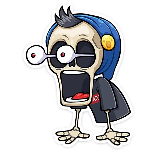 😱 Стикер «Скелетоха» для Telegram