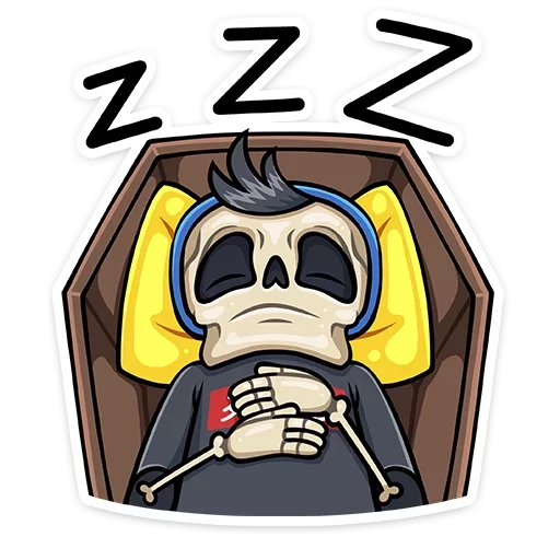 😴 Стикер «Скелетоха» для Telegram