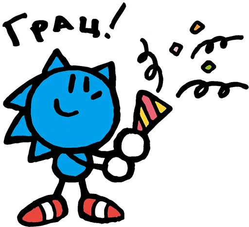 🎉 Стикер «Sonic the Sketchog» для Telegram
