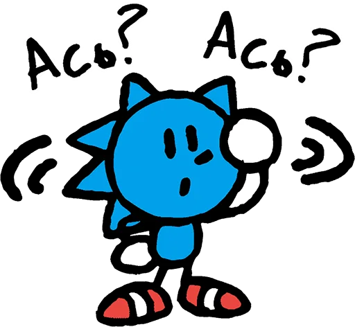 😯 Стикер «Sonic the Sketchog» для Telegram