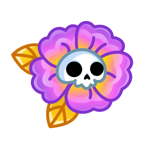 🌼 Эмодзи «Skull Flower» для Telegram