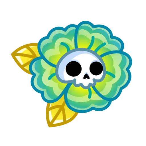 🌼 Эмодзи «Skull Flower» для Telegram