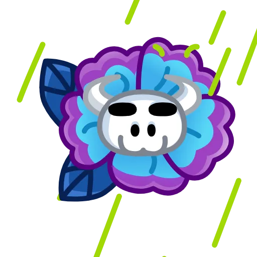 🌼 Эмодзи «Skull Flower» для Telegram