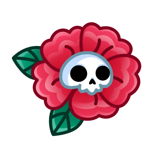 🌼 Эмодзи «Skull Flower» для Telegram