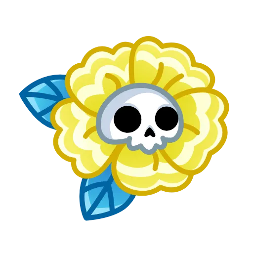 🌼 Эмодзи «Skull Flower» для Telegram