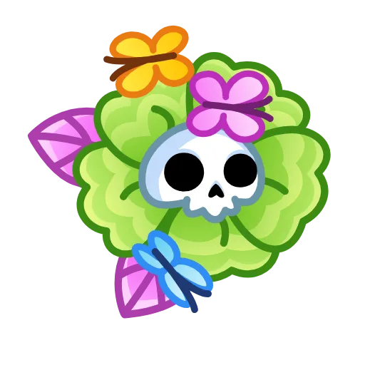 🌼 Эмодзи «Skull Flower» для Telegram