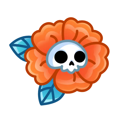 🌼 Эмодзи «Skull Flower» для Telegram