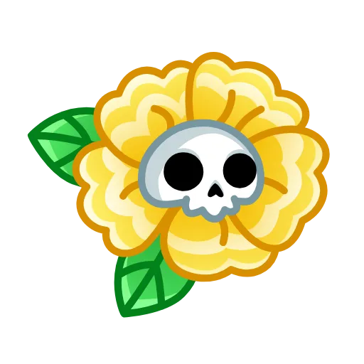 🌼 Эмодзи «Skull Flower» для Telegram