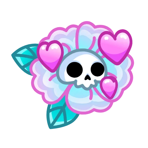 🌼 Эмодзи «Skull Flower» для Telegram