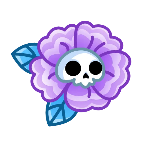 🌼 Эмодзи «Skull Flower» для Telegram