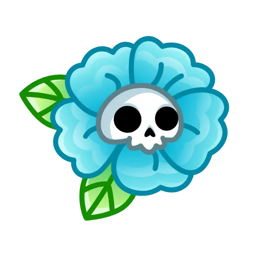 🌼 Эмодзи «Skull Flower» для Telegram