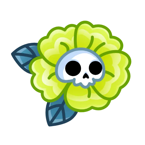 🌼 Эмодзи «Skull Flower» для Telegram