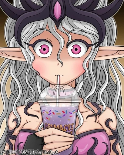 🍹 Стикер «Slaanesh Chan / Пропаганда ереси» для Telegram