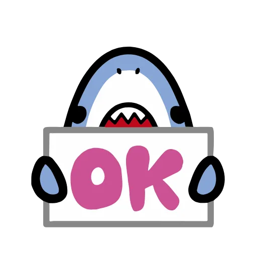 👌 Эмодзи «🥰 акулёнок» для Telegram