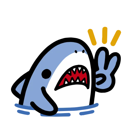✌️ Эмодзи «🥰 акулёнок» для Telegram