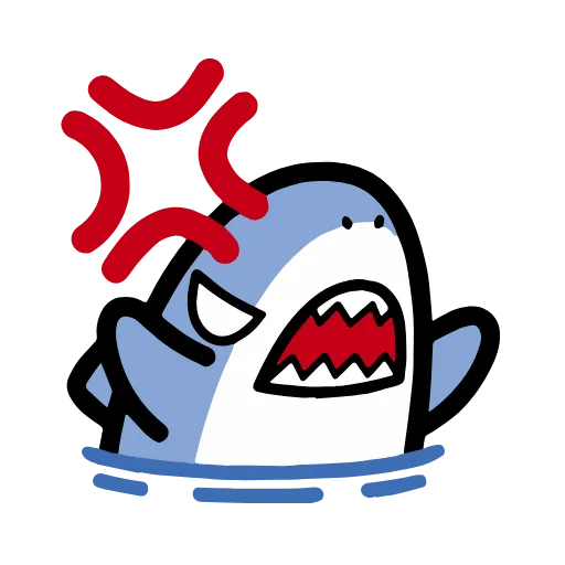 😠 Эмодзи «🥰 акулёнок» для Telegram