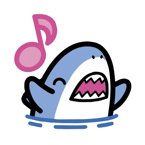 🎼 Эмодзи «🥰 акулёнок» для Telegram