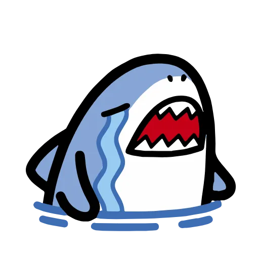 😭 Эмодзи «🥰 акулёнок» для Telegram