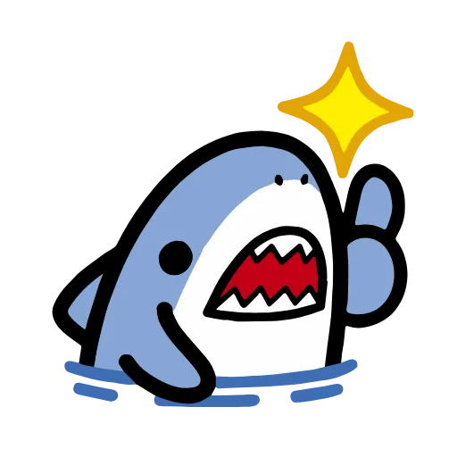 Эмодзи 🥰 акулёнок для Telegram — скачать