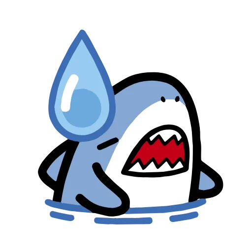 😓 Эмодзи «🥰 акулёнок» для Telegram