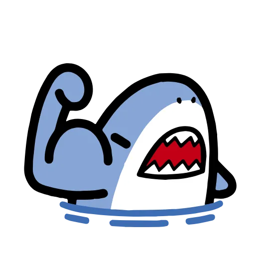 💪 Эмодзи «🥰 акулёнок» для Telegram