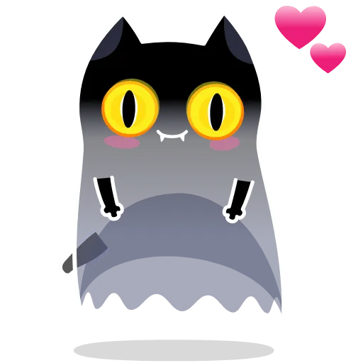❤️ Эмодзи «Shadow Kitty» для Telegram