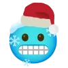🥶 Эмодзи «Смайлики с новогодней шапочкой» для Telegram