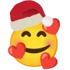 🥰 Эмодзи «Смайлики с новогодней шапочкой» для Telegram