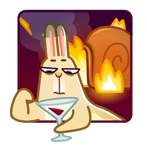 🥴 Стикер «Snailhare» для Telegram