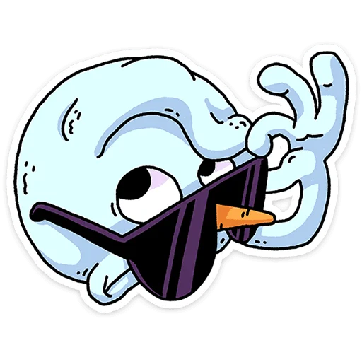 😎 Стикер «Снегорий» для Telegram