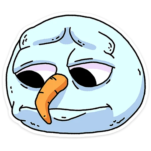 ☹️ Стикер «Снегорий» для Telegram