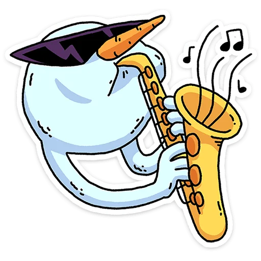 🎷 Стикер «Снегорий» для Telegram