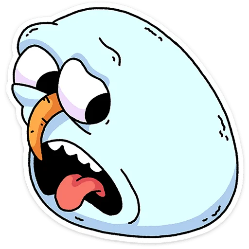 😨 Стикер «Снегорий» для Telegram