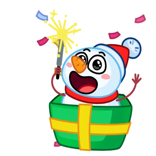 🤩 Эмодзи «Снеговиктор» для Telegram