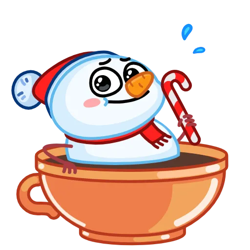 ☕️ Эмодзи «Анимированный набор эмоджи со Снеговиктором» для Telegram