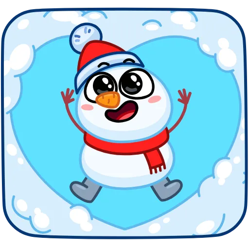 🥰 Эмодзи «Анимированный набор эмоджи со Снеговиктором» для Telegram