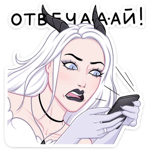 😈 Стикер «Снежа» для Telegram
