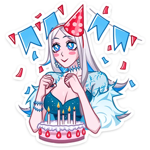 🥳 Стикер «Снежная Карина» для Telegram